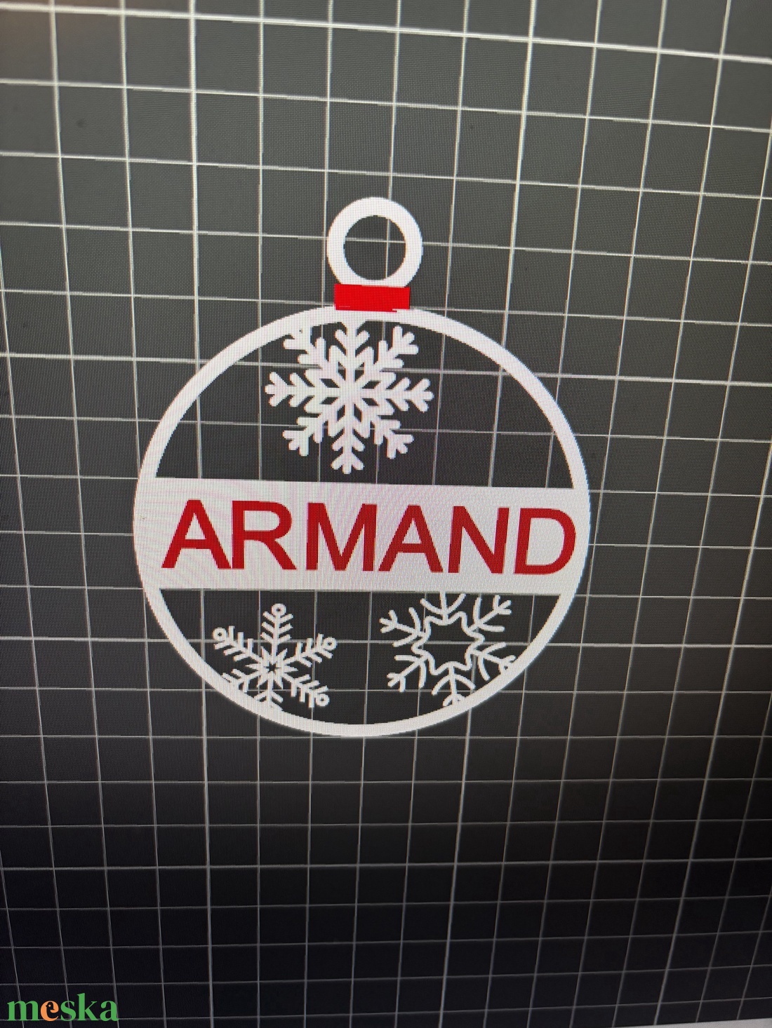 Karácsonyfadísz egyedi névvel vagy felirattal - karácsony - karácsonyi lakásdekoráció - karácsonyfadíszek - Meska.hu