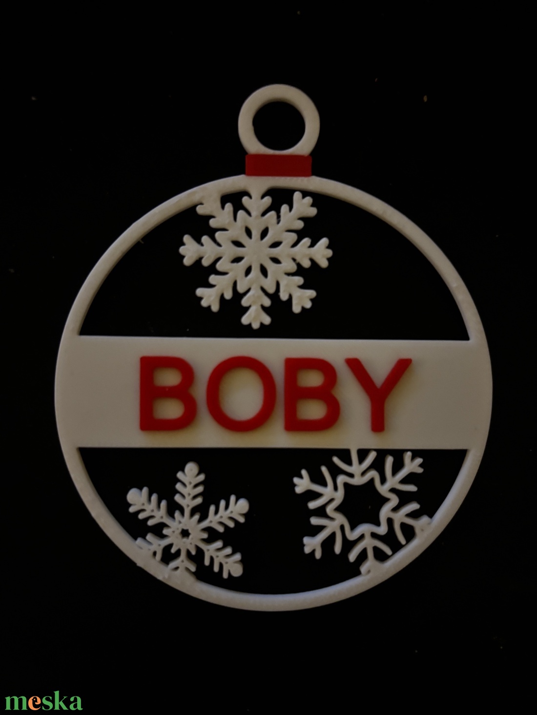 Karácsonyfadísz egyedi névvel vagy felirattal - karácsony - karácsonyi lakásdekoráció - karácsonyfadíszek - Meska.hu