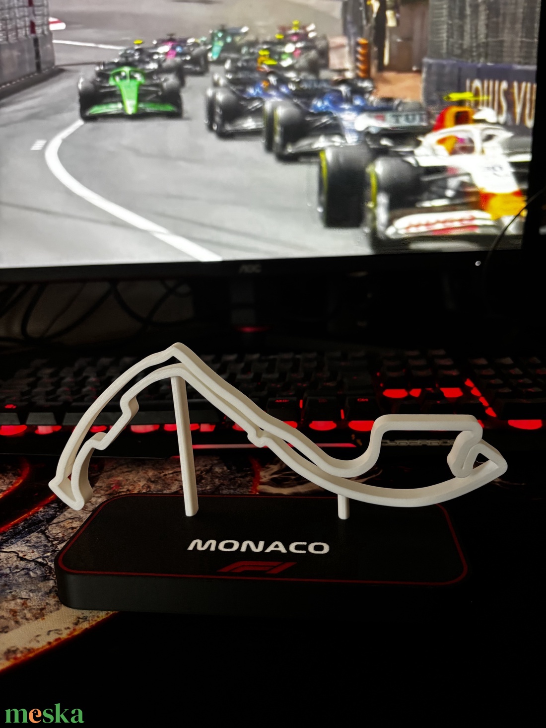 Formula 1  (F1) Monaco pályadísz - otthon & életmód - dekoráció - asztal és polc dekoráció - zuzmódekoráció, mohadekoráció - Meska.hu