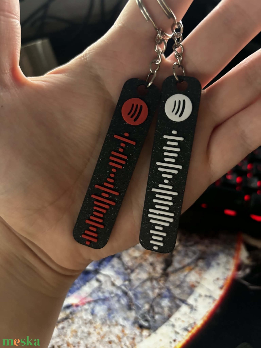 Egyedi Spotify kódos kulcstartó � személyre szabott, 3D nyomtatott ajándék - táska & tok - kulcstartó & táskadísz - kulcstartó - Meska.hu