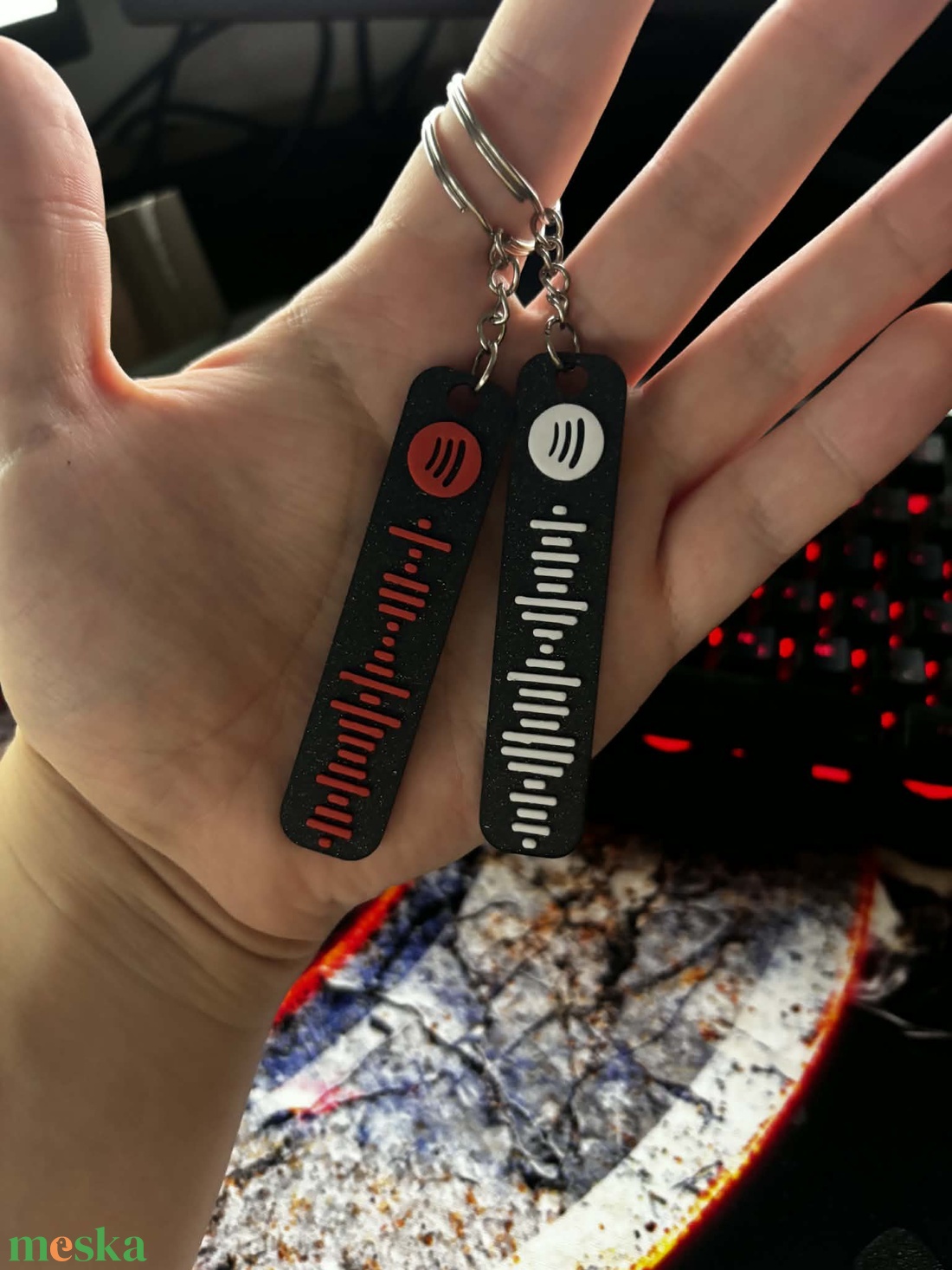 Egyedi Spotify kódos kulcstartó � személyre szabott, 3D nyomtatott ajándék - táska & tok - kulcstartó & táskadísz - kulcstartó - Meska.hu