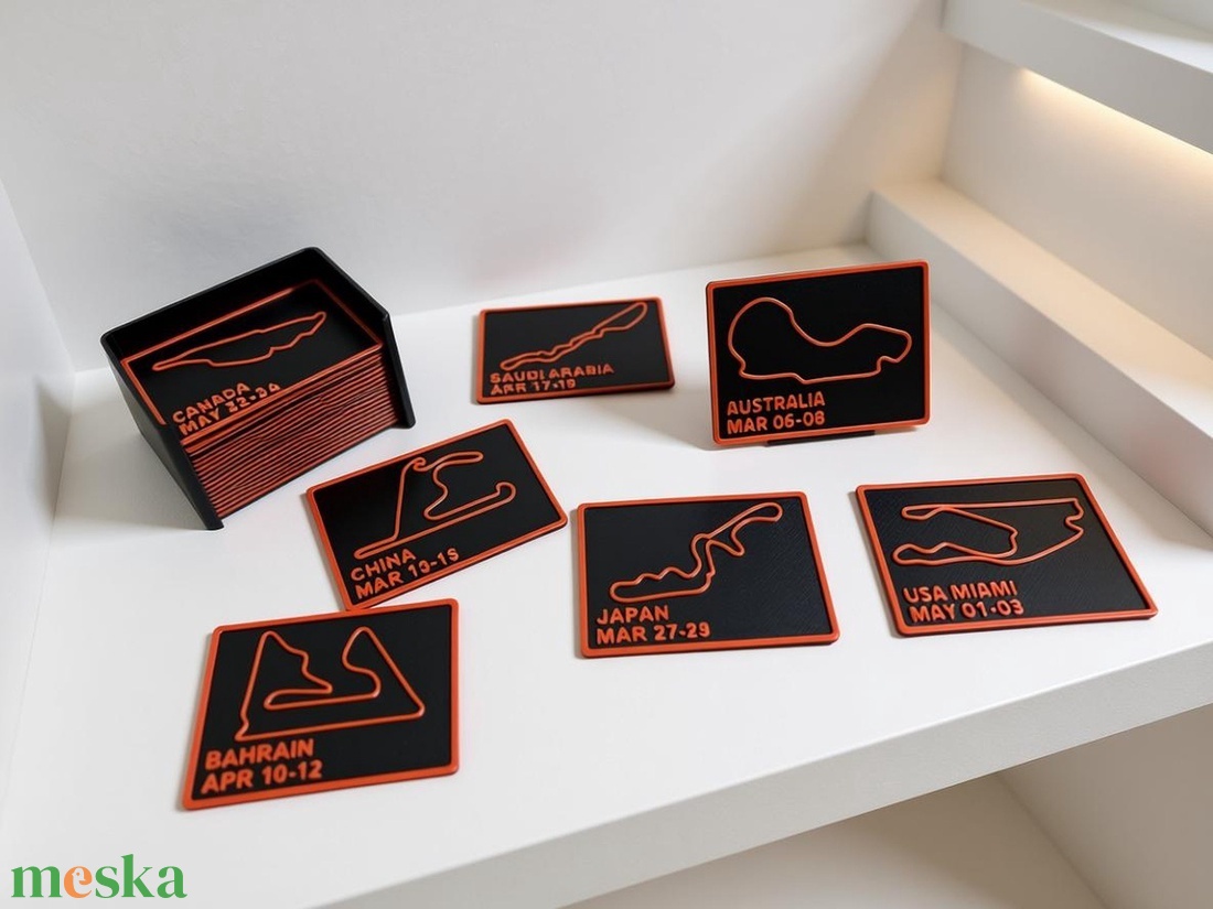 Formula 1 2026 versenynaptár � 3D nyomtatott kártyaszett - otthon & életmód - dekoráció - asztal és polc dekoráció - asztaldísz - Meska.hu