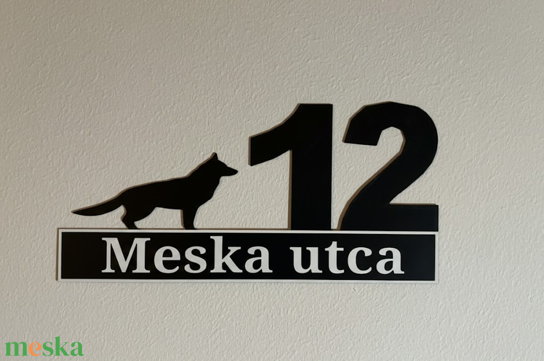 Egyedi németjuhász mintás házszámtábla - otthon & életmód - ház & kert - házszám - Meska.hu