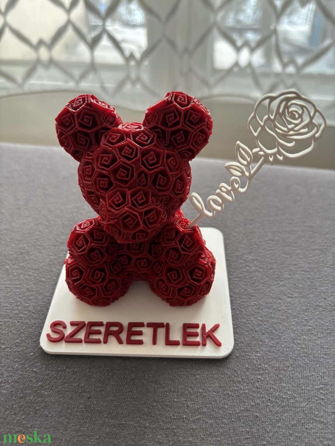 Valentin napi szerelem maci egyedi felirattal - otthon & életmód - dekoráció - dísztárgy - Meska.hu