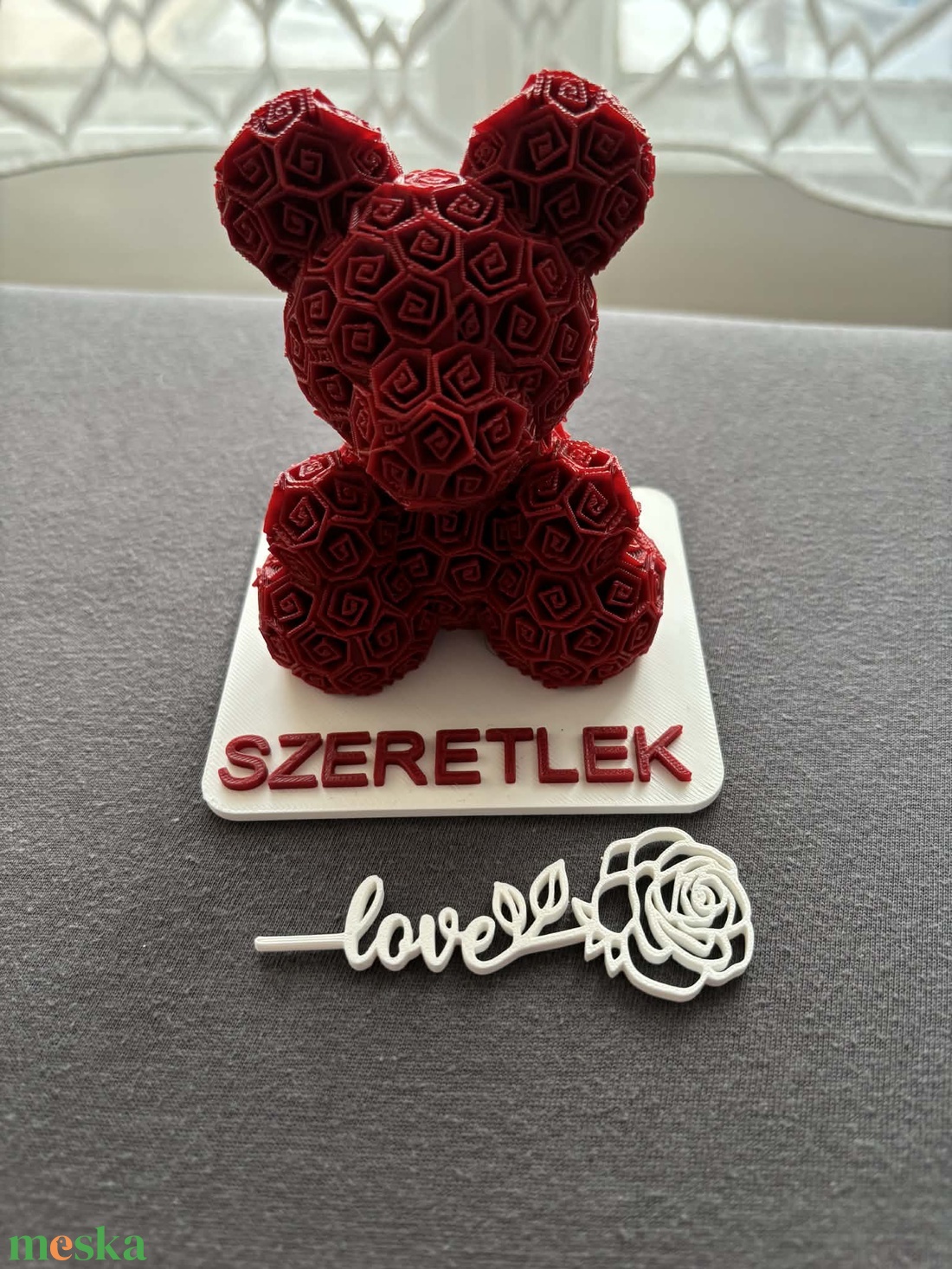 Valentin napi szerelem maci egyedi felirattal - otthon & életmód - dekoráció - dísztárgy - Meska.hu