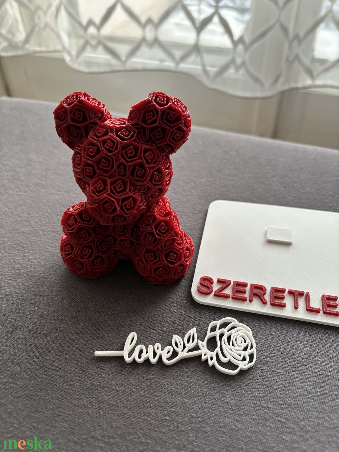 Valentin napi szerelem maci egyedi felirattal - otthon & életmód - dekoráció - dísztárgy - Meska.hu