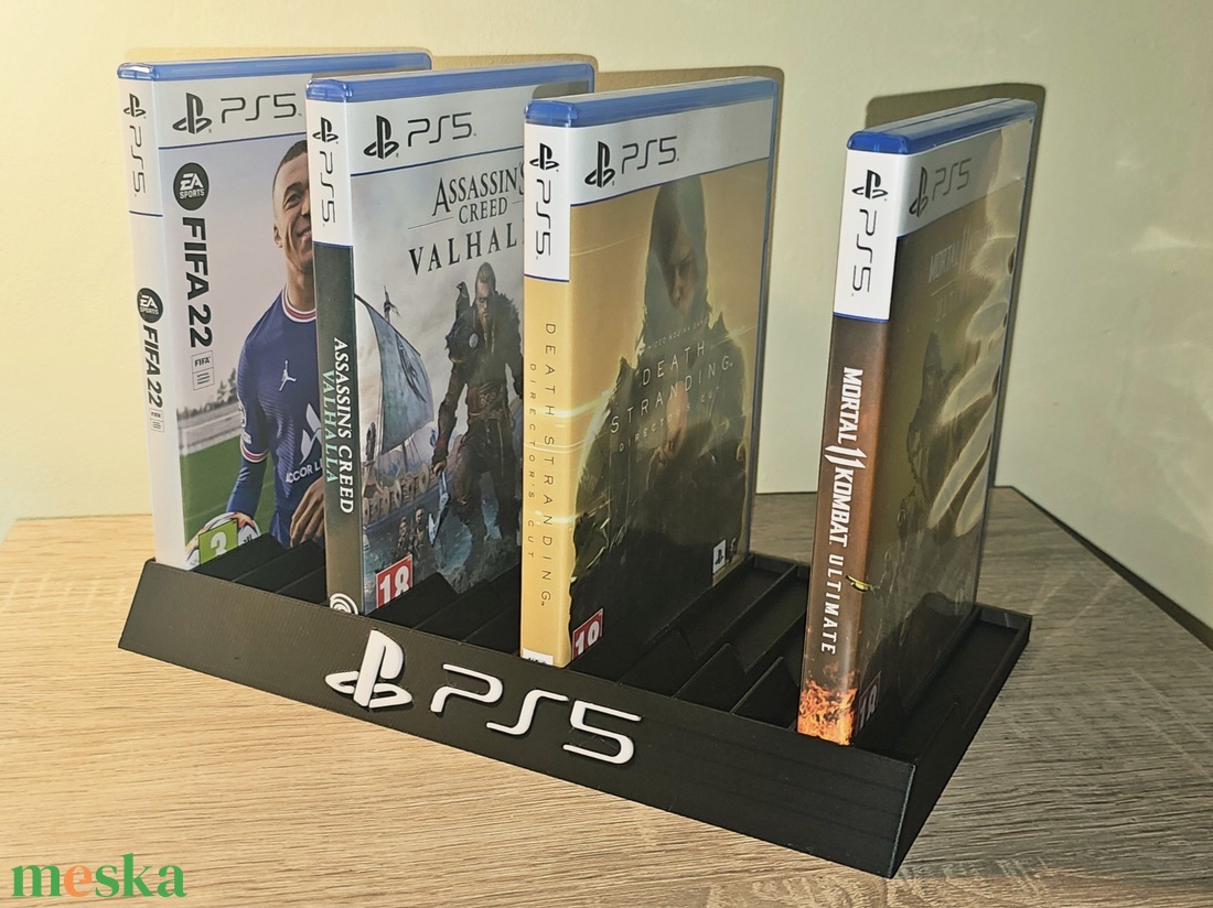 Play Station 5 fizikai lemez tartó - PS5 stand - otthon & életmód - dekoráció - asztal és polc dekoráció - dekorációs tál, tartó - Meska.hu