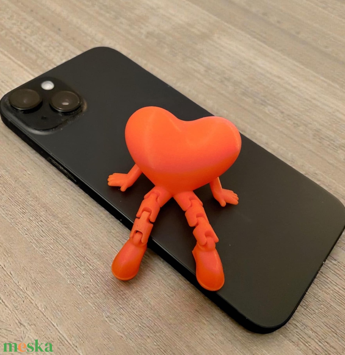 3D cuki Szivecske figura flexibilis lábbal Valentinnapra, vagy ajándékba - otthon & életmód - dekoráció - dísztárgy - Meska.hu