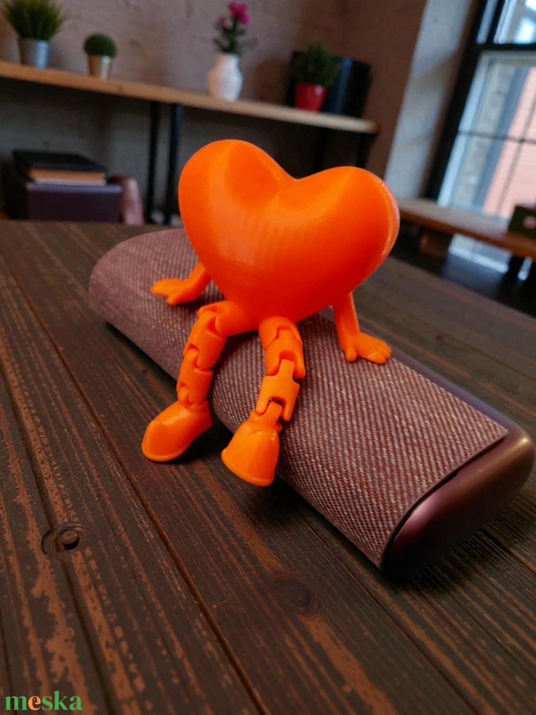 3D cuki Szivecske figura flexibilis lábbal Valentinnapra, vagy ajándékba - otthon & életmód - dekoráció - dísztárgy - Meska.hu