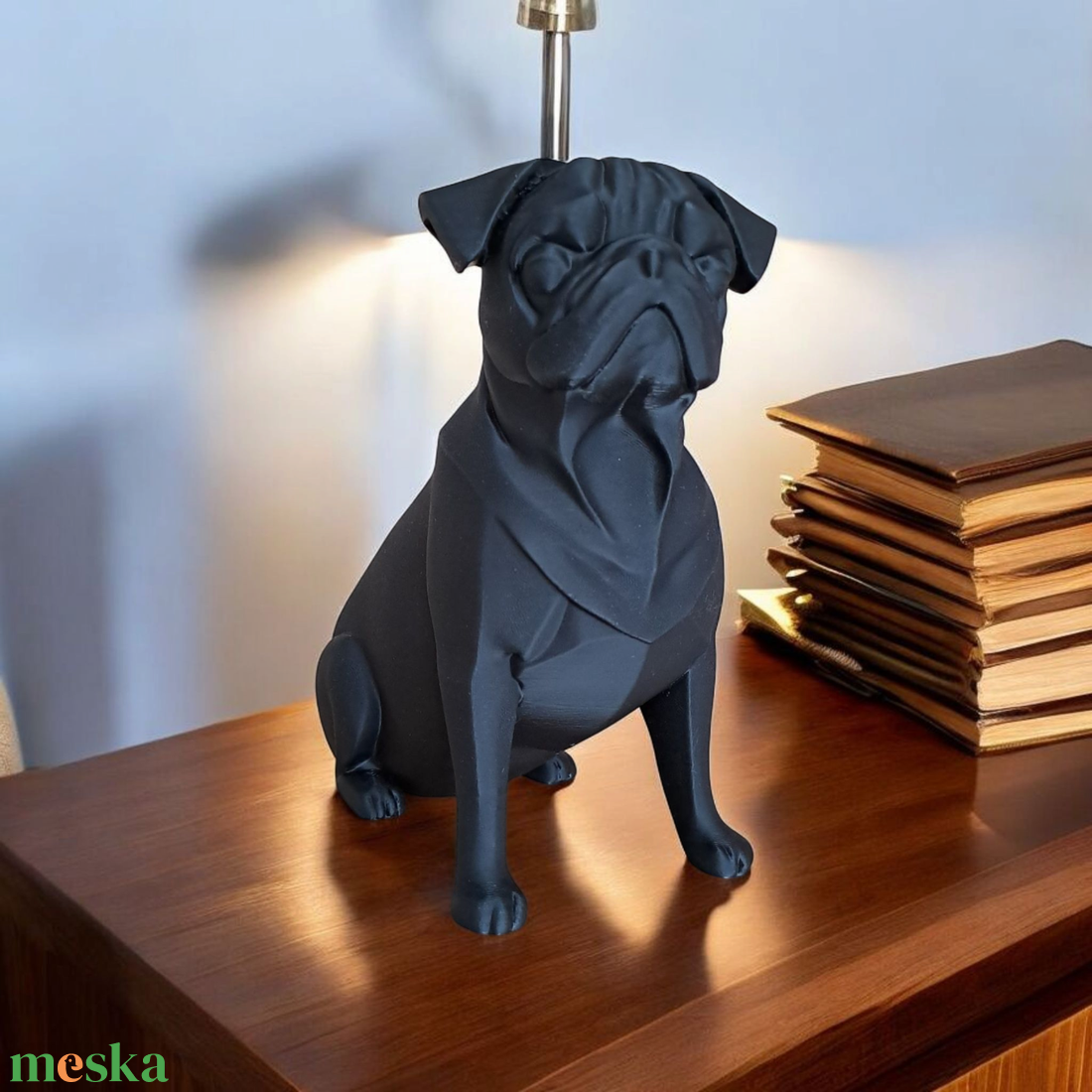 Minimalista Mopsz szobor - 3D nyomtatott - otthon & életmód - dekoráció - asztal és polc dekoráció - asztaldísz - Meska.hu