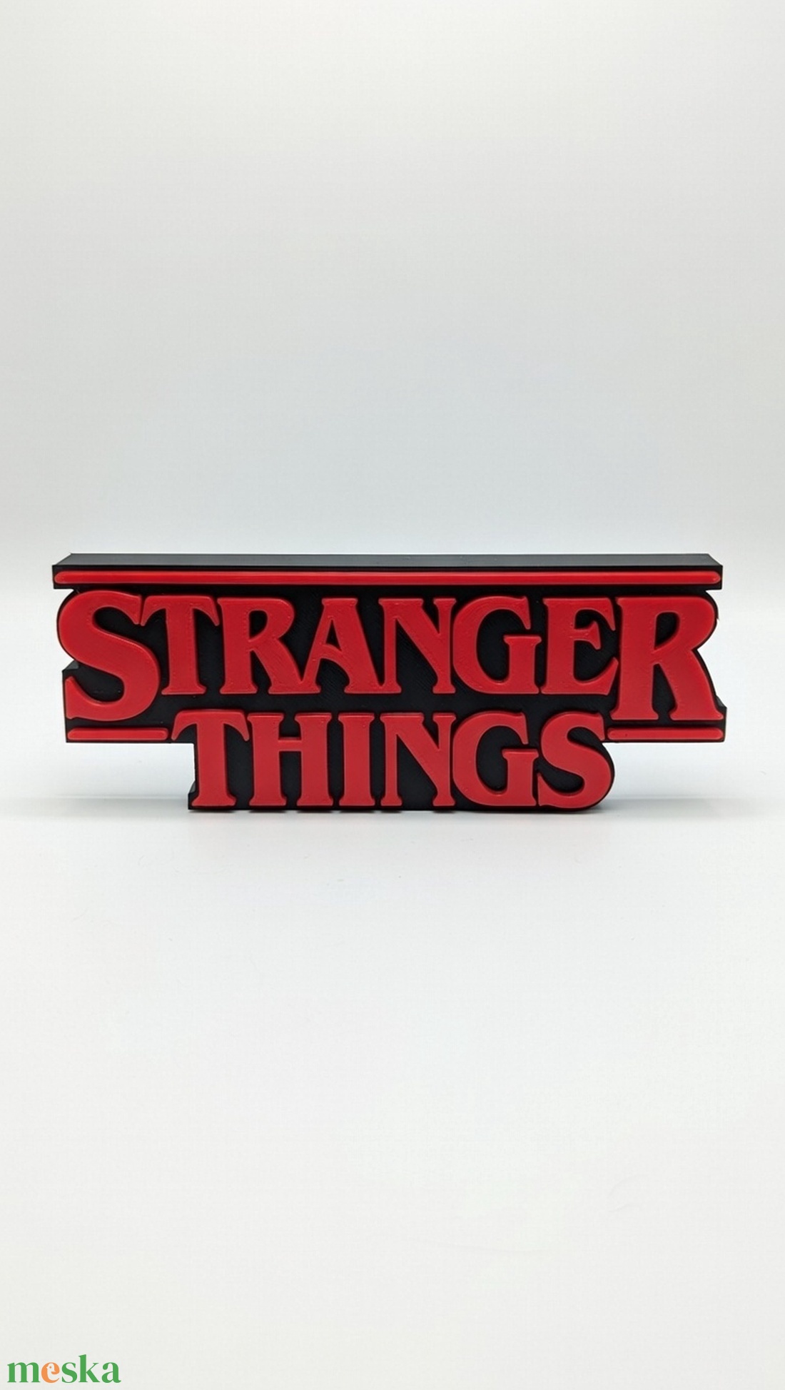Stranger Things logó dekorációs dísz - 3d nyomtatott - otthon & életmód - dekoráció - dísztárgy - Meska.hu