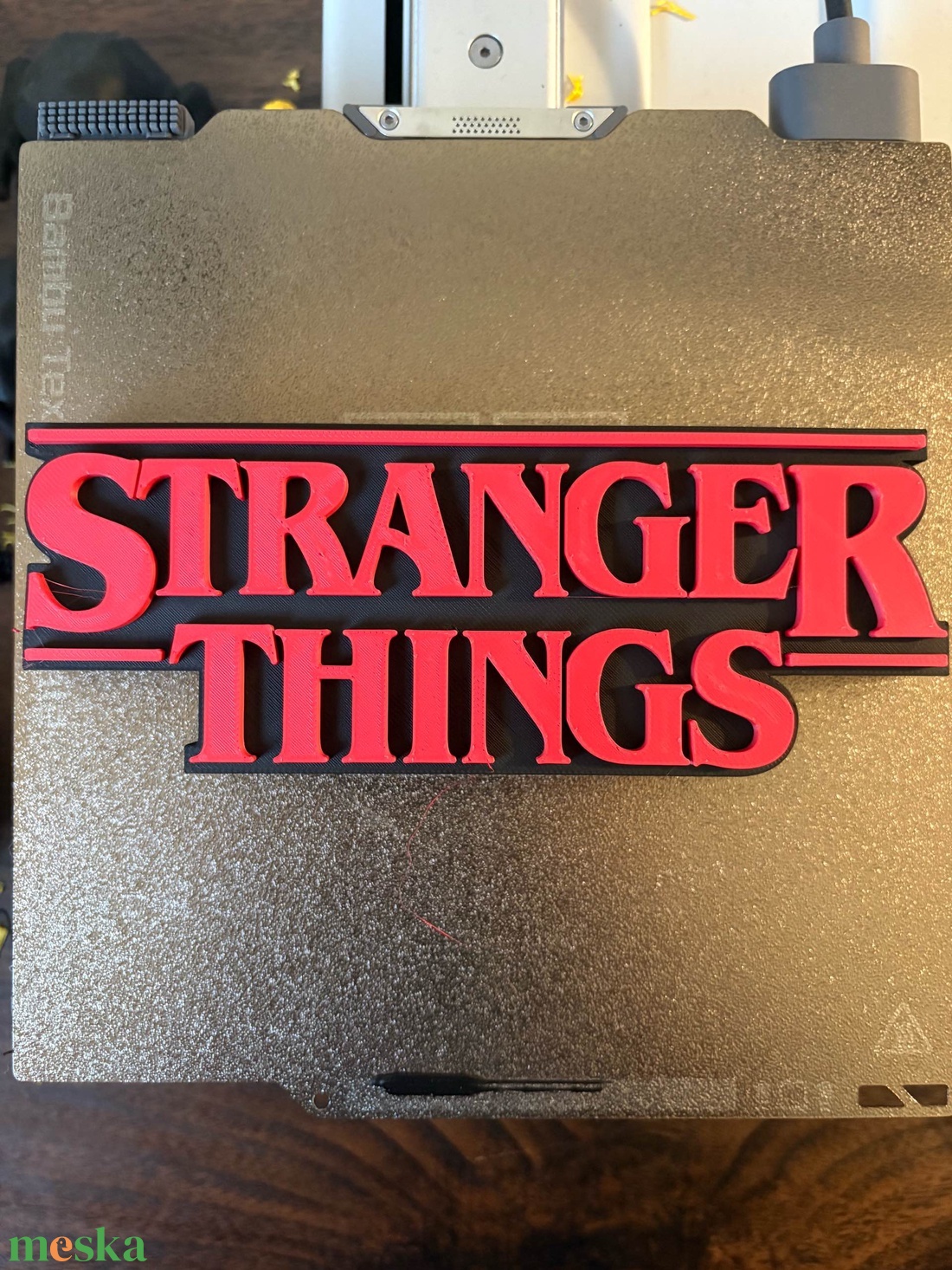 Stranger Things logó dekorációs dísz - 3d nyomtatott - otthon & életmód - dekoráció - dísztárgy - Meska.hu