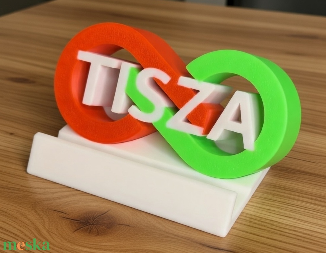 TISZA párt logós telefontartó � egyedi 3D nyomtatott asztali kiegészítő - otthon & életmód - tárolás & rendszerezés - asztali telefontartó - Meska.hu