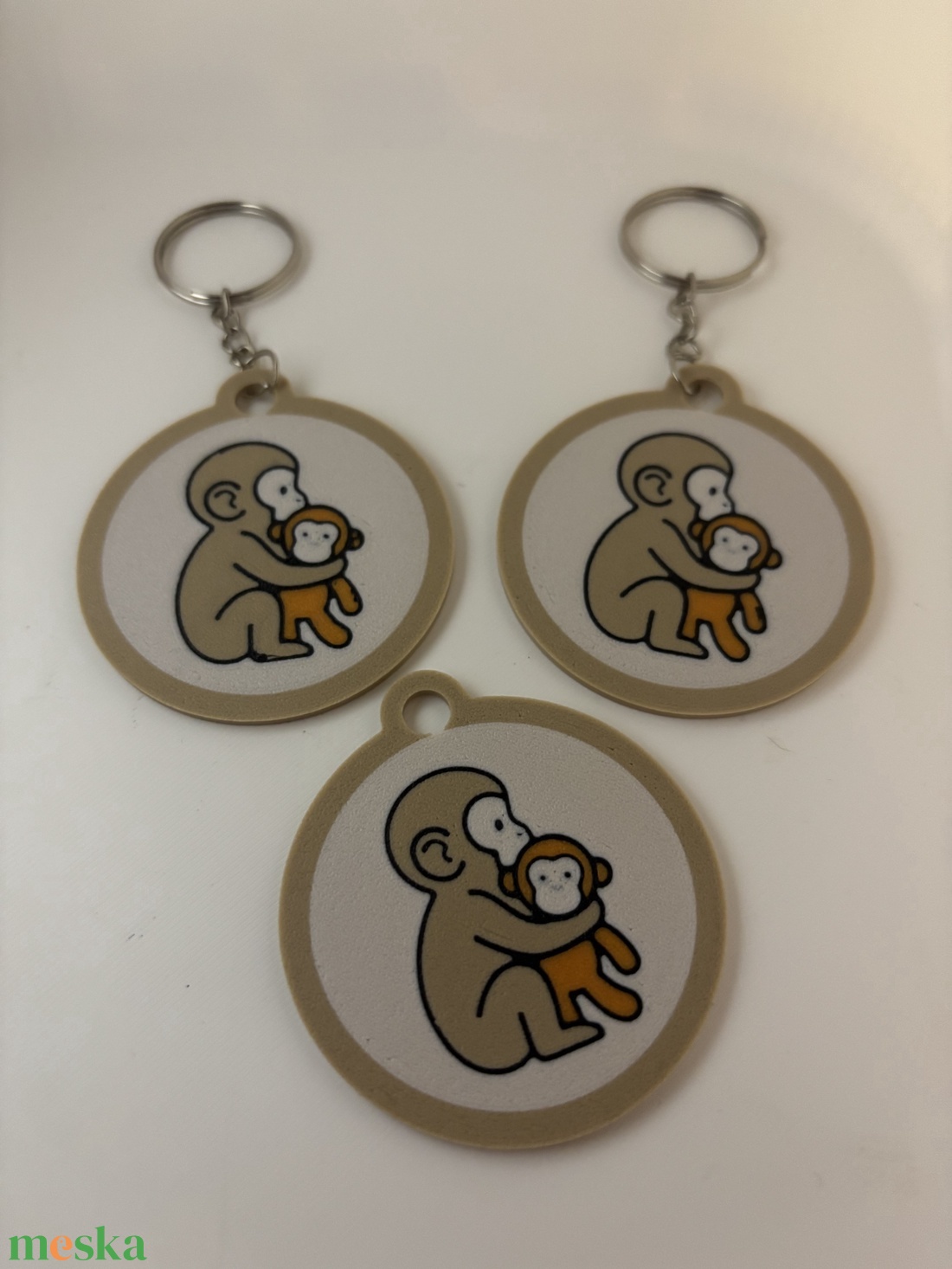Cuki Punch kulcstartó � Ölelkező majom - táska & tok - kulcstartó & táskadísz - kulcstartó - Meska.hu