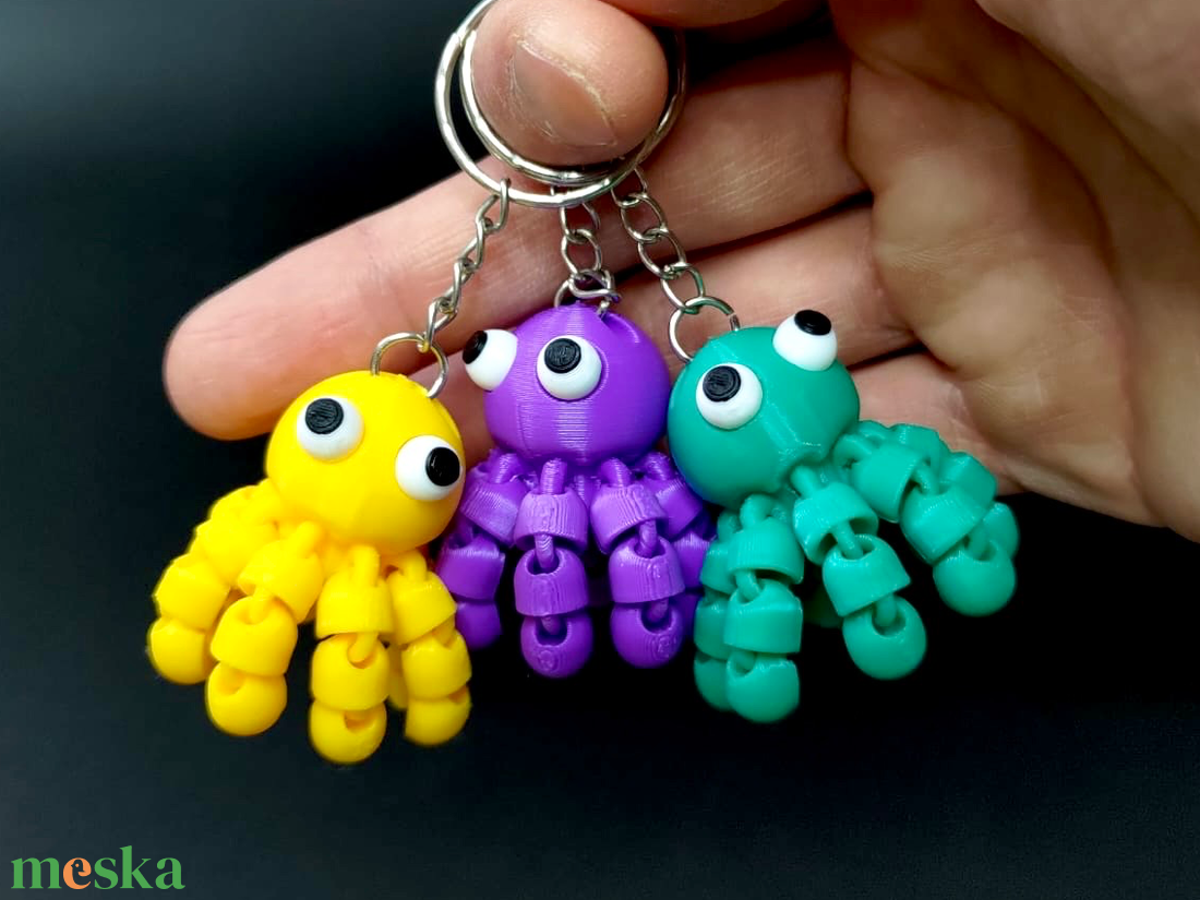Flexi octopus kulcstartó - táska & tok - kulcstartó & táskadísz - kulcstartó - Meska.hu