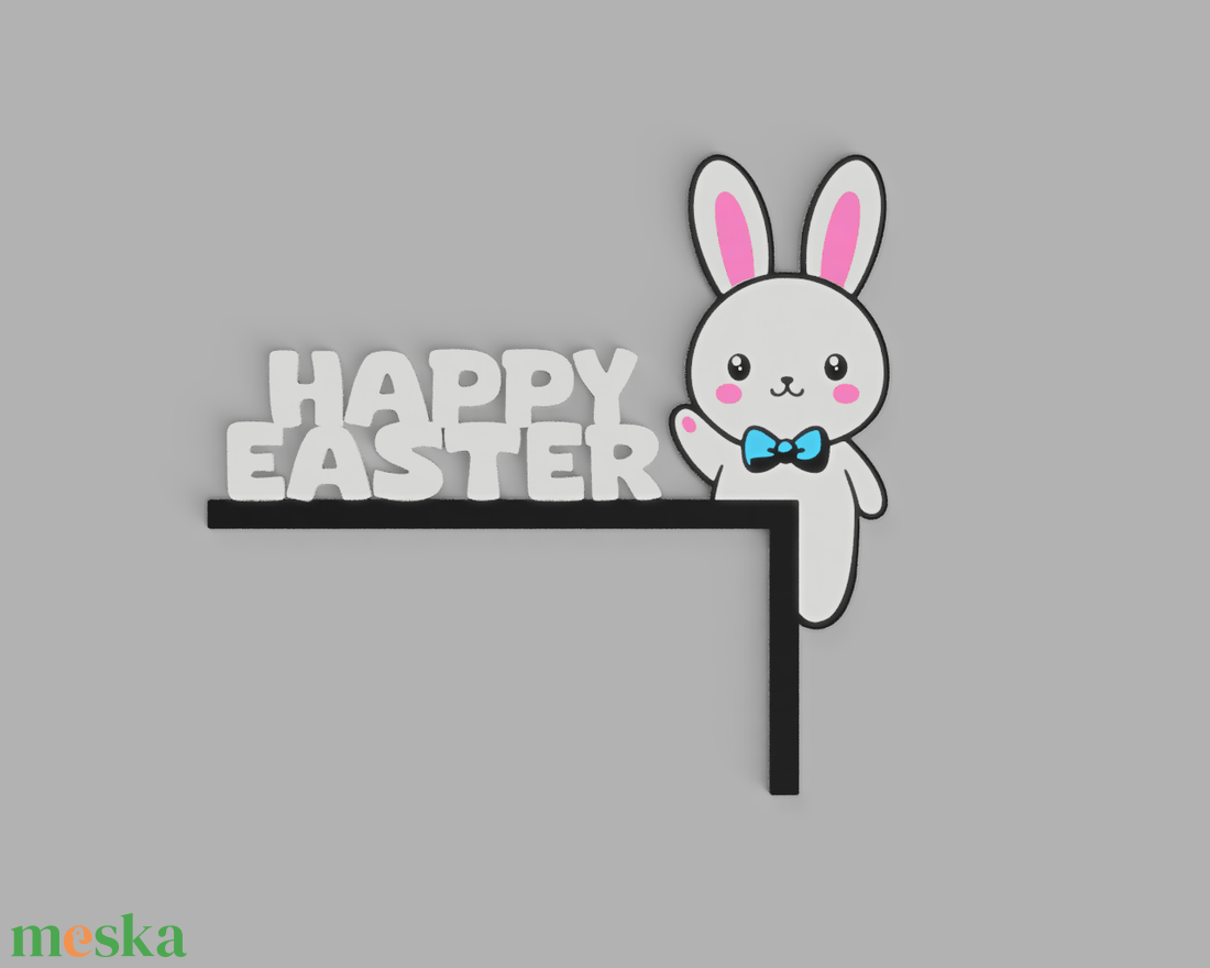 Happy Easter húsvéti ajtókeret dekoráció - ünnepi díszek, dekorációk - húsvéti díszek és dekorációk - húsvéti ajtódísz, kopogtató - Meska.hu