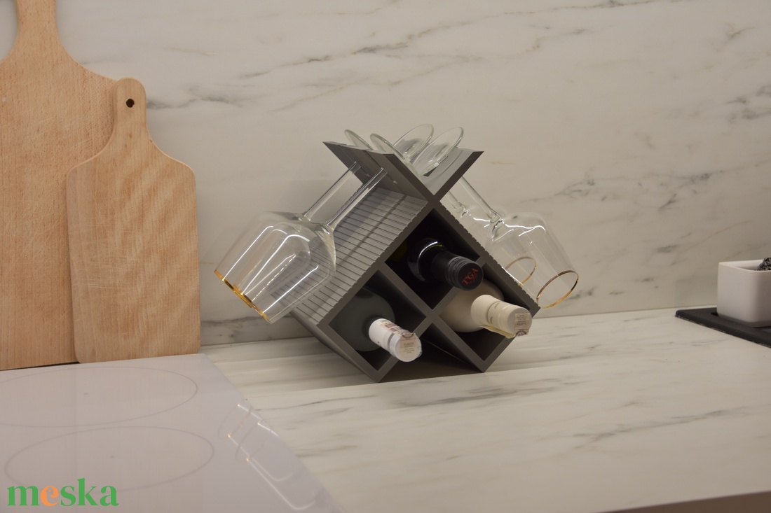 Design Bor és Pohártartó Rendszerező  - otthon & életmód - konyhafelszerelés, tálalás - tálalás - bortartó - Meska.hu