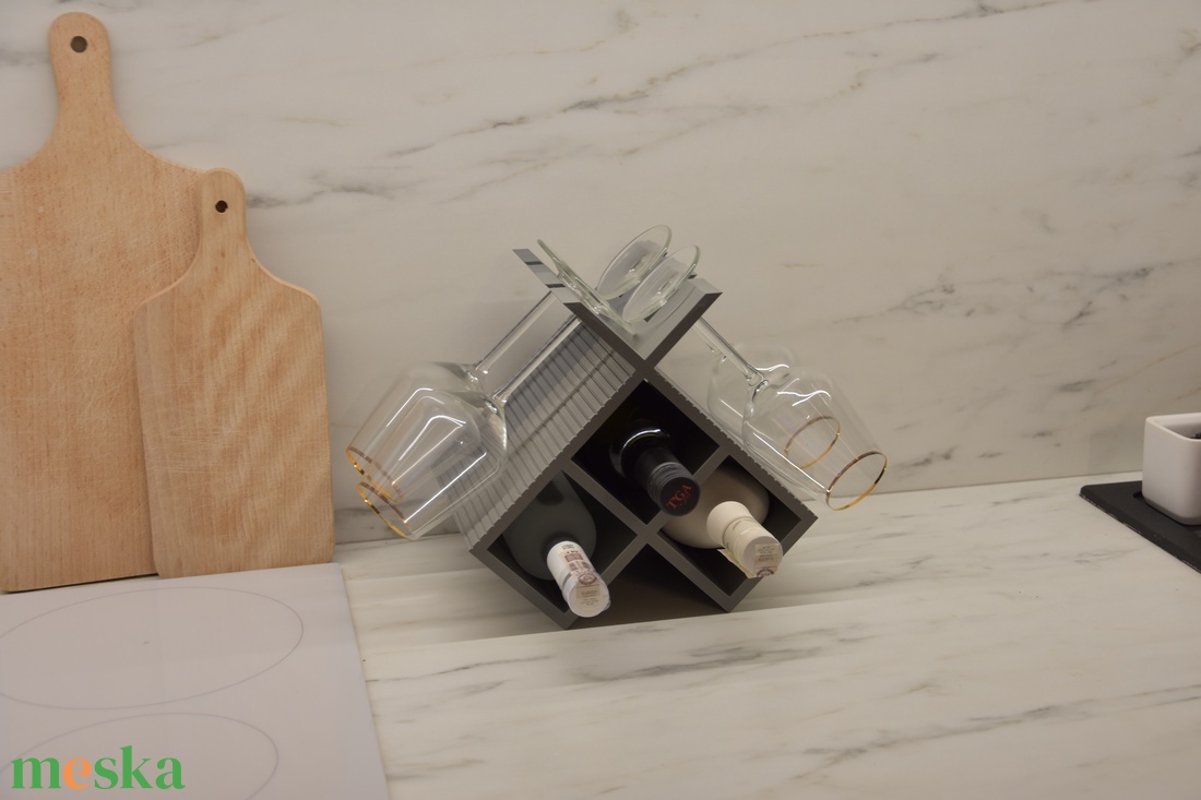 Design Bor és Pohártartó Rendszerező  - otthon & életmód - konyhafelszerelés, tálalás - tálalás - bortartó - Meska.hu