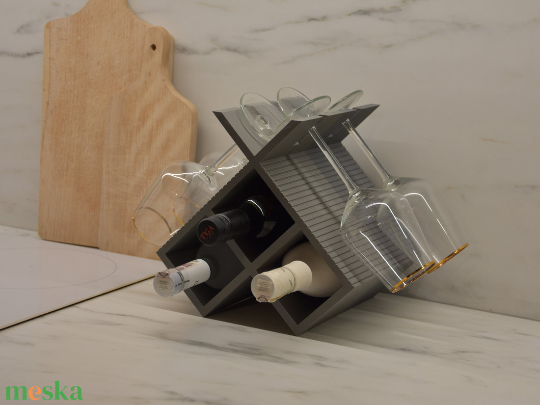 Design Bor és Pohártartó Rendszerező  - otthon & életmód - konyhafelszerelés, tálalás - tálalás - bortartó - Meska.hu