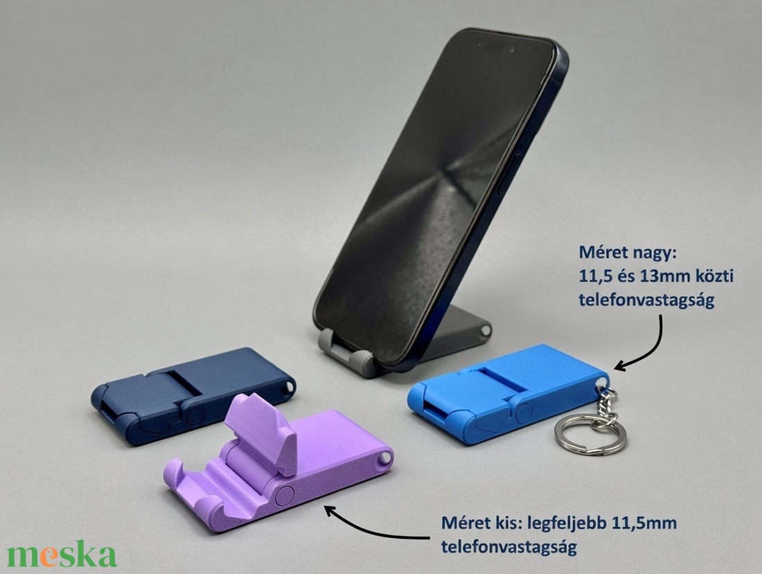 Hordozható kulcstartós mini telefontartó állvány - otthon & életmód - tárolás & rendszerezés - asztali telefontartó - Meska.hu