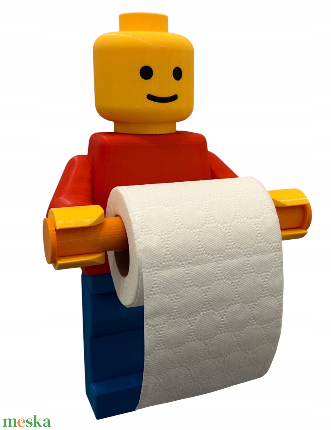 LEGO stílusú WC-papír tartó 34 cm- 3d nyomtatott fürdőszoba dekoráció - otthon & életmód - fürdőszoba - fürdőszobai tároló - Meska.hu