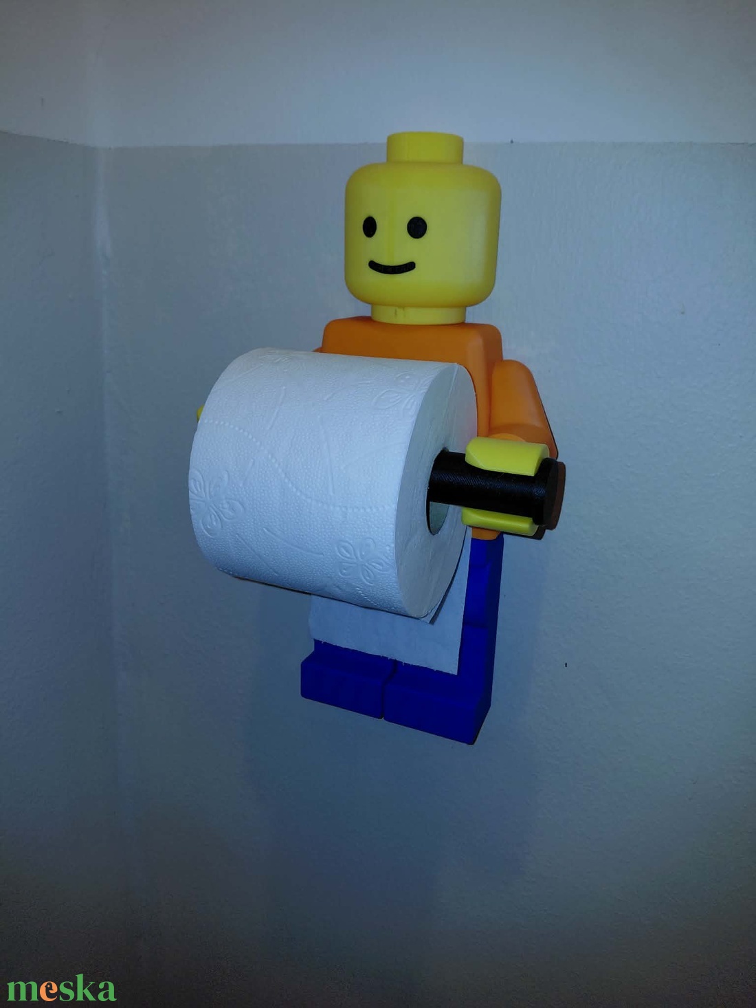LEGO stílusú WC-papír tartó 34 cm- 3d nyomtatott fürdőszoba dekoráció - otthon & életmód - fürdőszoba - fürdőszobai tároló - Meska.hu