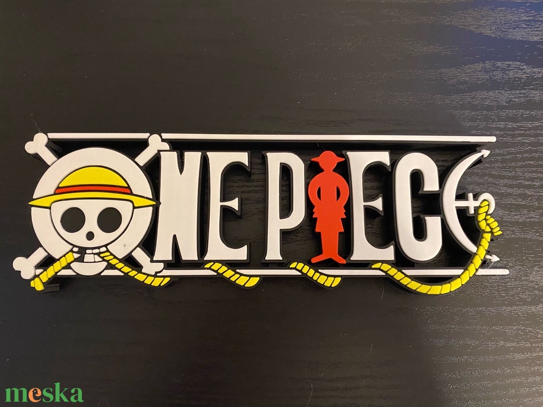 One Piece Anime Dekoráció - 3D Nyomtatott Logó - otthon & életmód - dekoráció - asztal és polc dekoráció - asztaldísz - Meska.hu