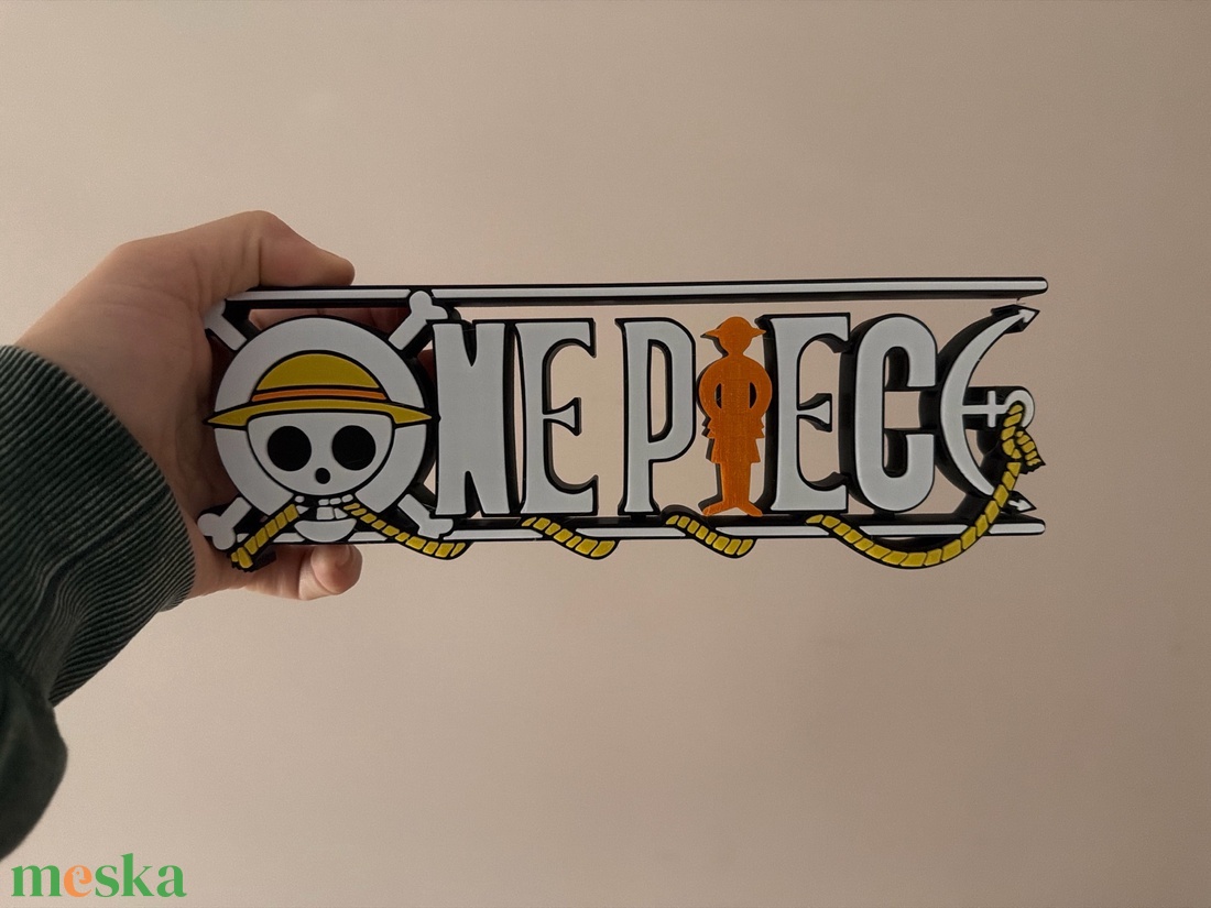 One Piece Anime Dekoráció - 3D Nyomtatott Logó - otthon & életmód - dekoráció - asztal és polc dekoráció - asztaldísz - Meska.hu