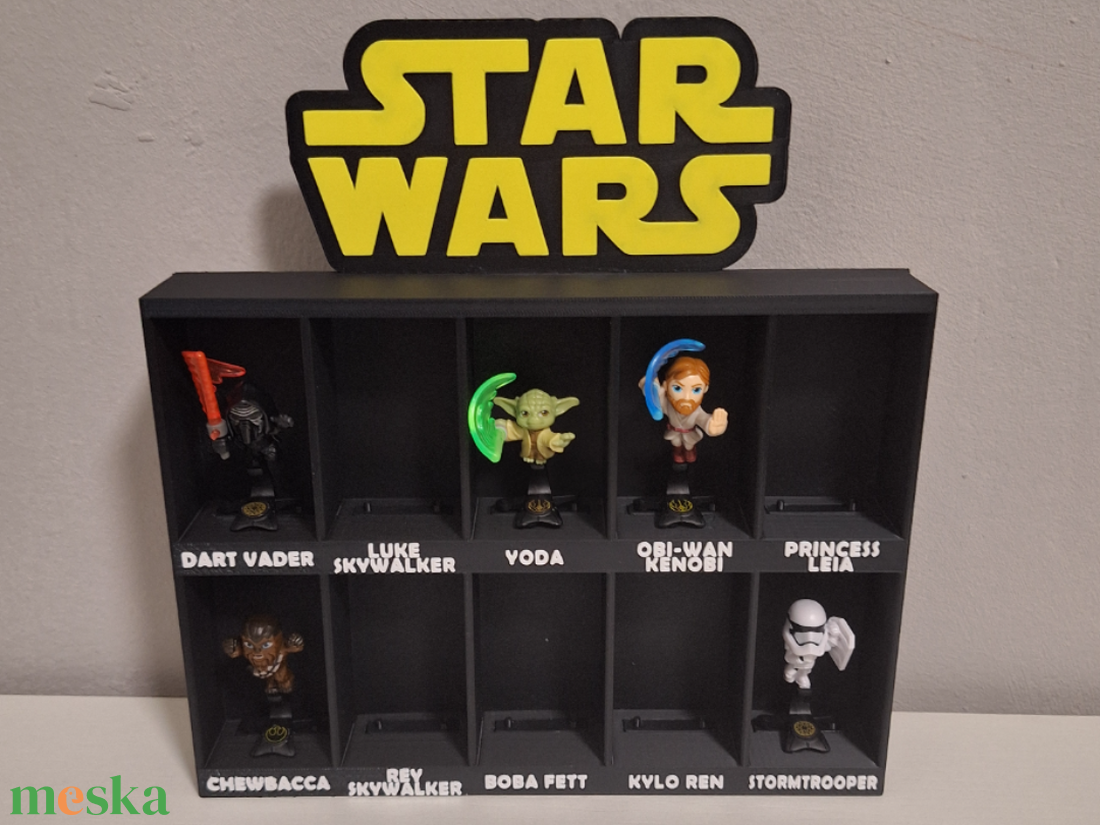 Star Wars Kinder Figura Tartó Állvány - Egyedi 3D Nyomtatott Polc (10 férőhelyes) - kellékek & szerszámok - dekorációs kellékek - figurák - Meska.hu