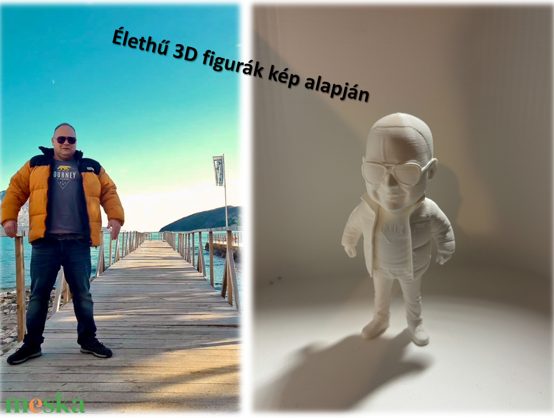 Saját 3D figura Fénykép Alapján - Egyedi 12 cm-es Karikatúra Figura - művészet - portré & karikatúra - karikatúra - Meska.hu