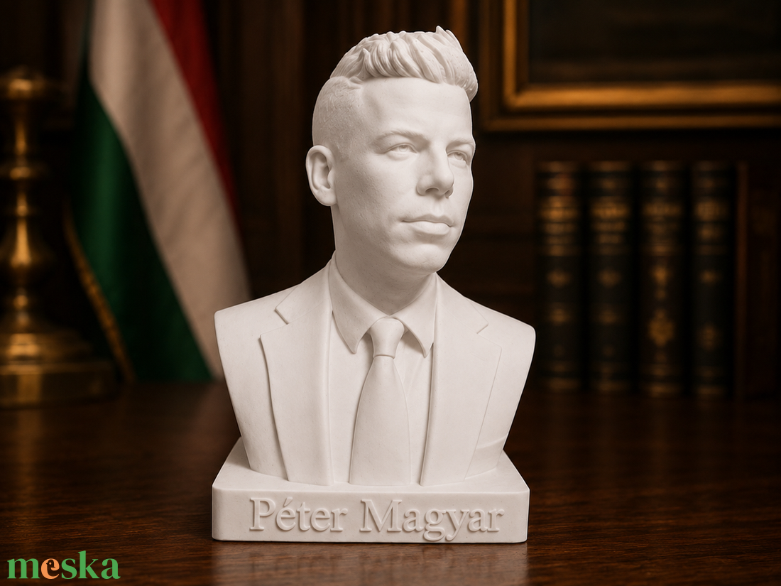 Magyar Péter Mellszobor - Prémium 3D Nyomtatott Dekoráció - Egyedi Ajándék - otthon & életmód - dekoráció - asztal és polc dekoráció - könyvszobor - Meska.hu