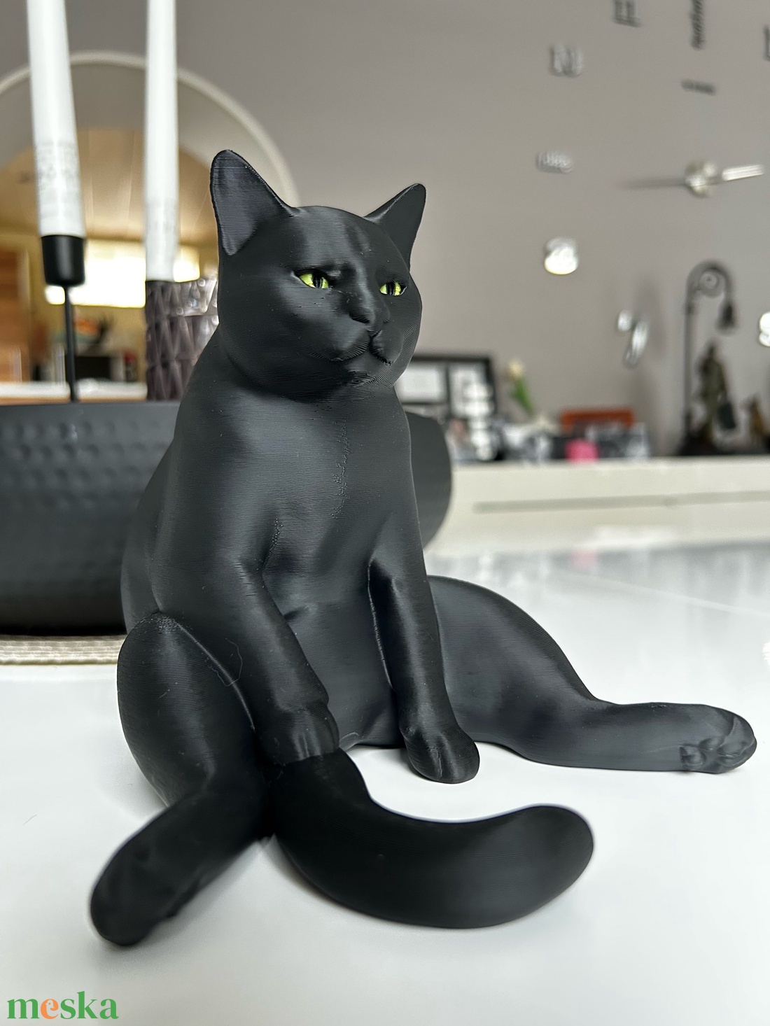 CHILL CAT 3D nyomtatott macskás telefon tartó � dekoratív, stabil, egyedi ajándék cicabarátoknak - otthon & életmód - tárolás & rendszerezés - asztali telefontartó - Meska.hu