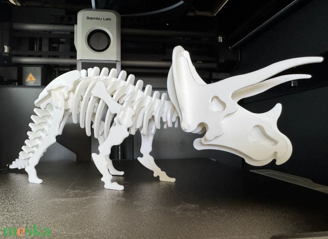 Triceratops csontváz kirakó 37db-os � összerakható dinoszaurusz modell - 3d nyotmatott - játék & sport - puzzle - 3d puzzle - Meska.hu