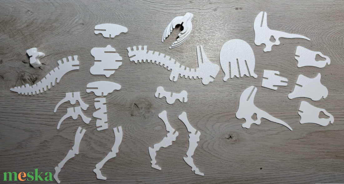 Triceratops csontváz kirakó 37db-os � összerakható dinoszaurusz modell - 3d nyotmatott - játék & sport - puzzle - 3d puzzle - Meska.hu