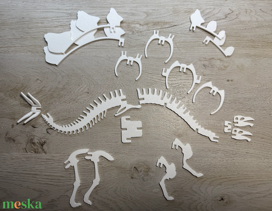 19 részes Stegosaurus csontváz kirakó � 3D nyomtatott dinoszaurusz - játék & sport - puzzle - 3d puzzle - Meska.hu