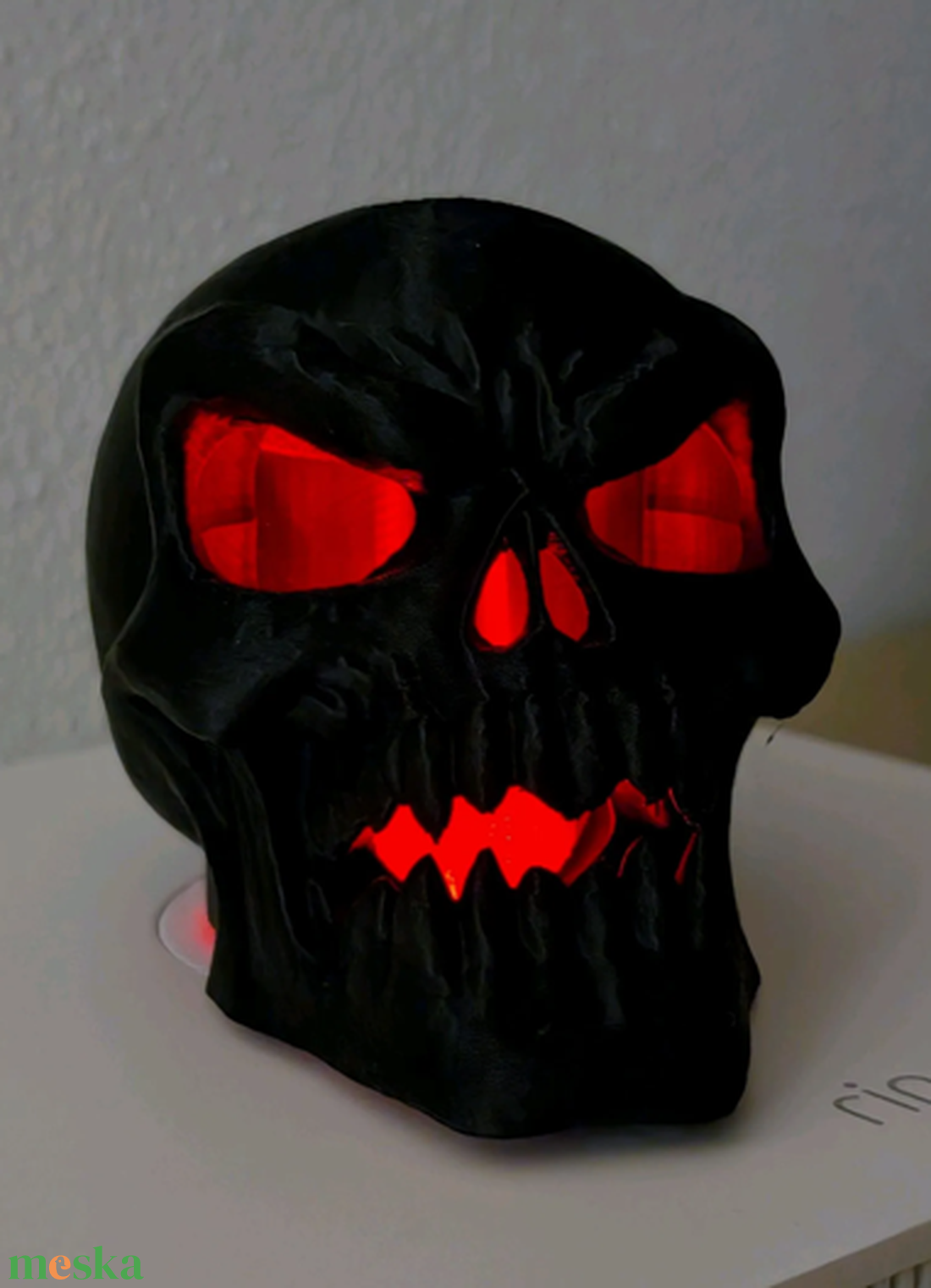 Világító koponya Halloween dekoráció LED mécsessel � 3D nyomtatott dísz - otthon & életmód - dekoráció - halloween - halloweeni dekoráció - Meska.hu