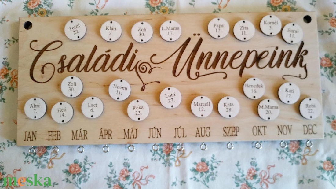 Családi Ünnepeink naptártábla - otthon & életmód - dekoráció - fali és függő dekoráció - falinaptár & öröknaptár - Meska.hu Családi Ünnepeink naptártábla - otthon & életmód - dekoráció - fali és függő dekoráció - falinaptár & öröknaptár - Meska.hu