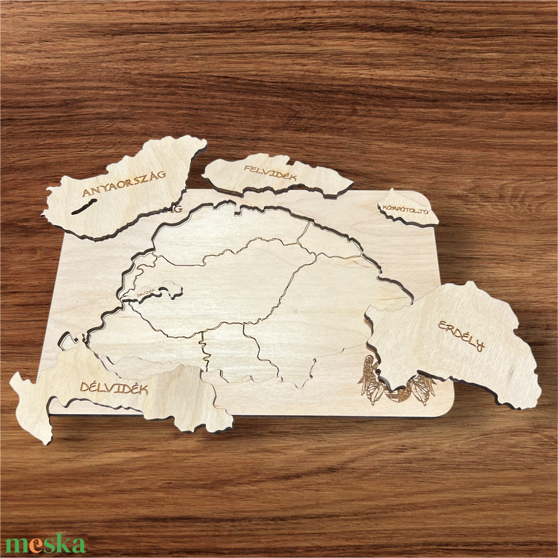 Történelmi Hazánk � 7 részes Oktató Fa Puzzle Vaktérképpel - játék & sport - puzzle - forma puzzle - Meska.hu