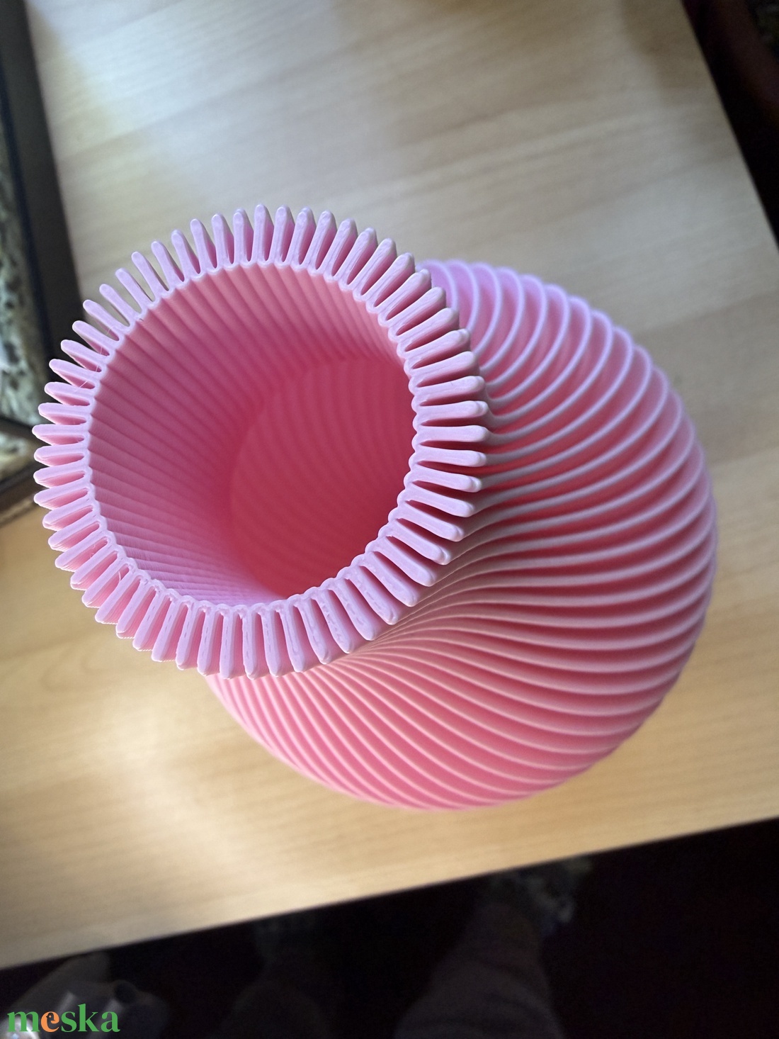 Spirál mintás szárazvirág váza - otthon & életmód - virágdekoráció - virágtartó - váza - Meska.hu