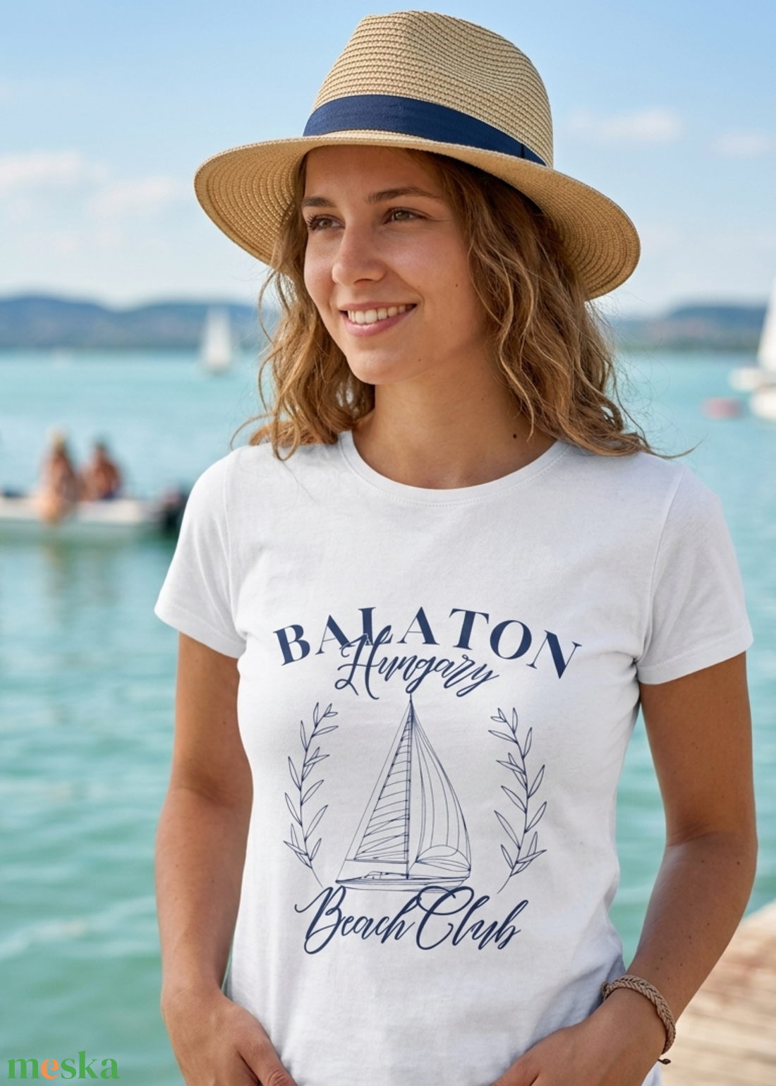 Balaton Hungary női pamut póló - ruha & divat - női ruha - póló, felső - Meska.hu