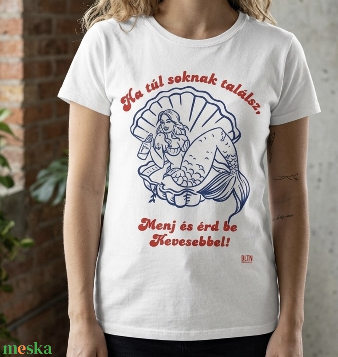 Ha túl soknak találsz, menj és érd be kevesebbel, női pamut póló - ruha & divat - női ruha - póló, felső - Meska.hu