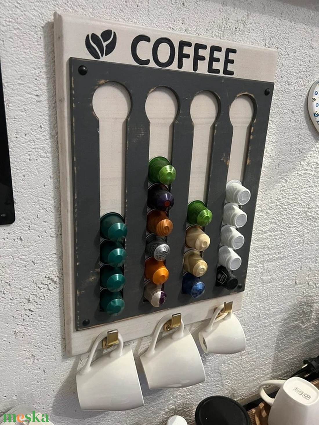 Kávékapszula és bögre tartó - otthon & életmód - konyhafelszerelés, tálalás - tálalás - bögre & csésze - Meska.hu