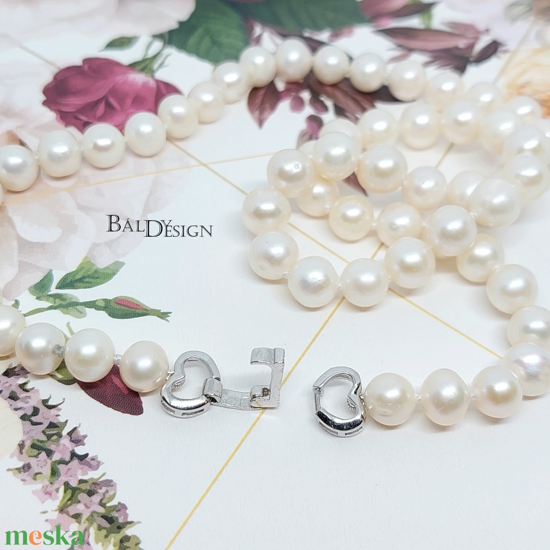 Édesvízi tenyésztett gyöngysor - ékszer - nyaklánc - gyöngyös nyaklánc - Meska.hu