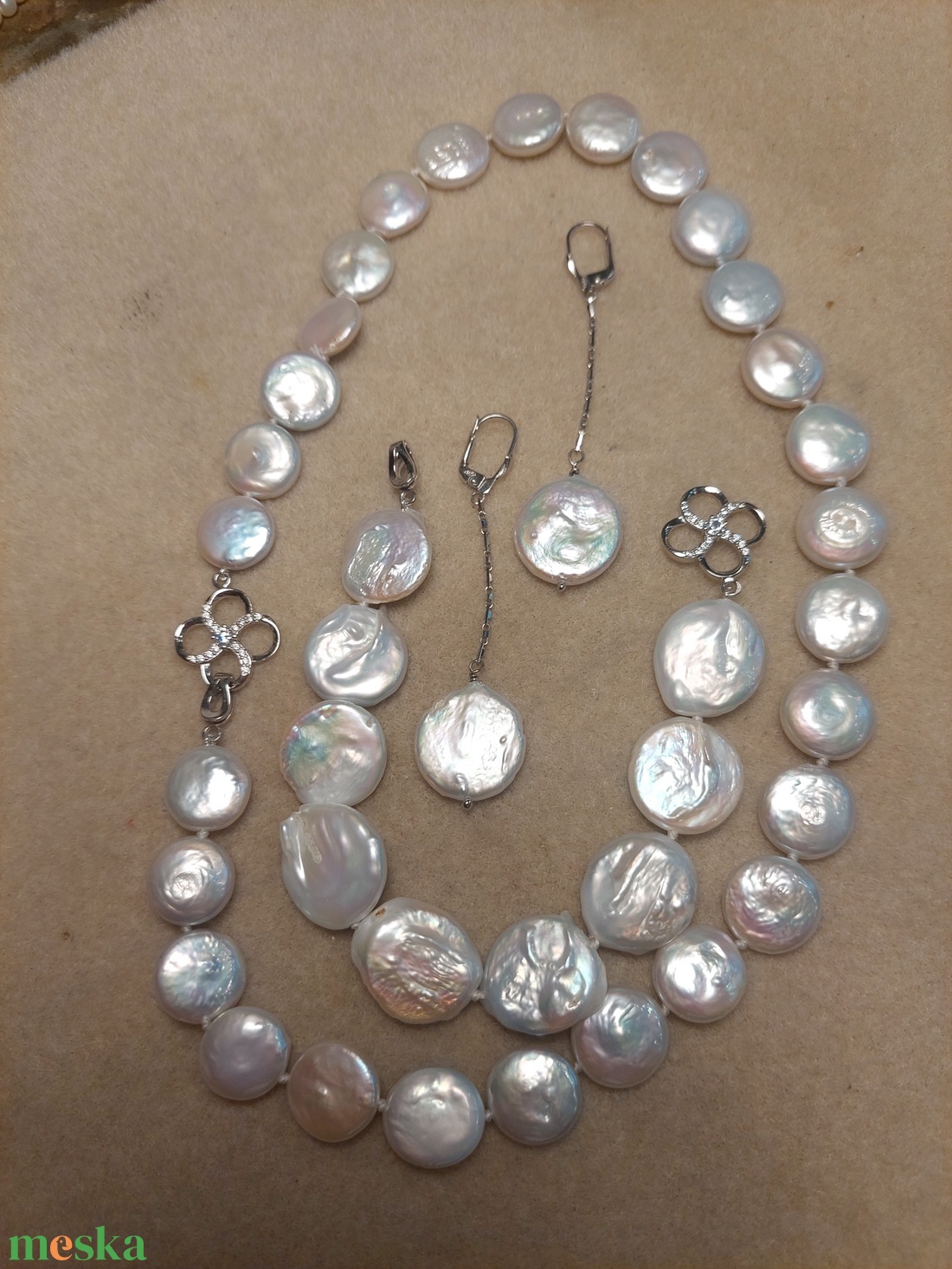 Biwa gyöngy szett - ékszer - ékszerszett - Meska.hu