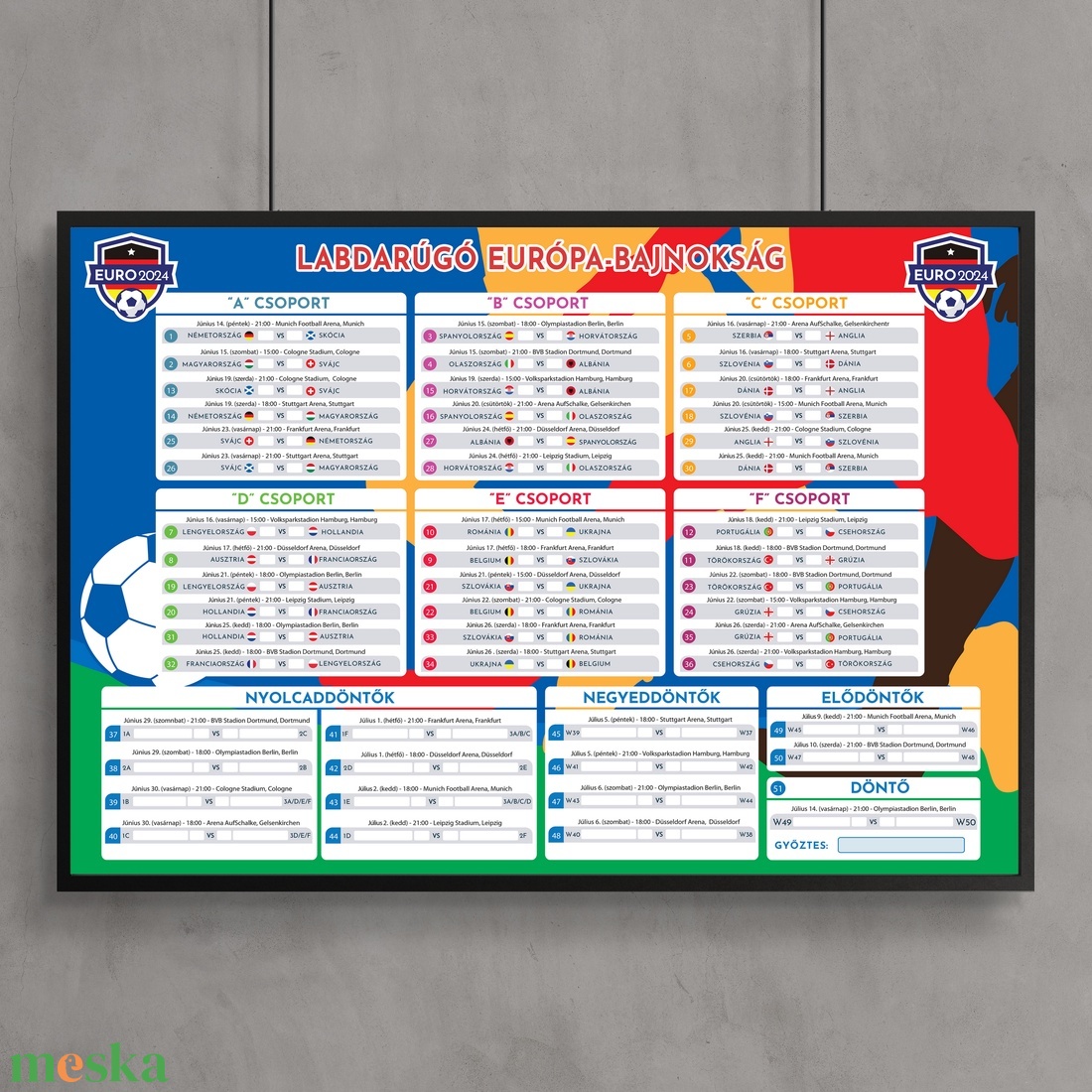 2024 Foci EB Meccs Naptár, Menetrend - magyar nyelvű (EURO2) - művészet - grafika & illusztráció - digitális - Meska.hu 2024 Foci EB Meccs Naptár, Menetrend - magyar nyelvű (EURO2) - művészet - grafika & illusztráció - digitális - Meska.hu