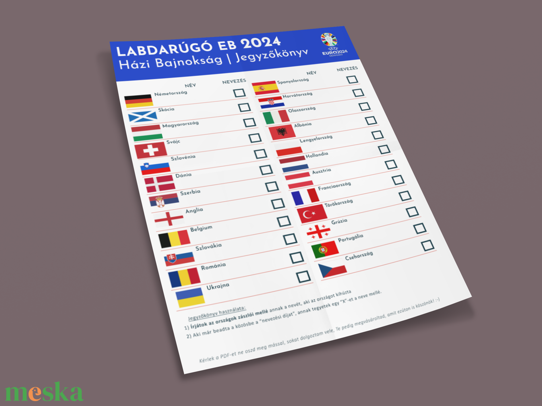 Foci EB 2024 - házi nyereményjáték sablon - művészet - grafika & illusztráció - digitális - Meska.hu Foci EB 2024 - házi nyereményjáték sablon - művészet - grafika & illusztráció - digitális - Meska.hu