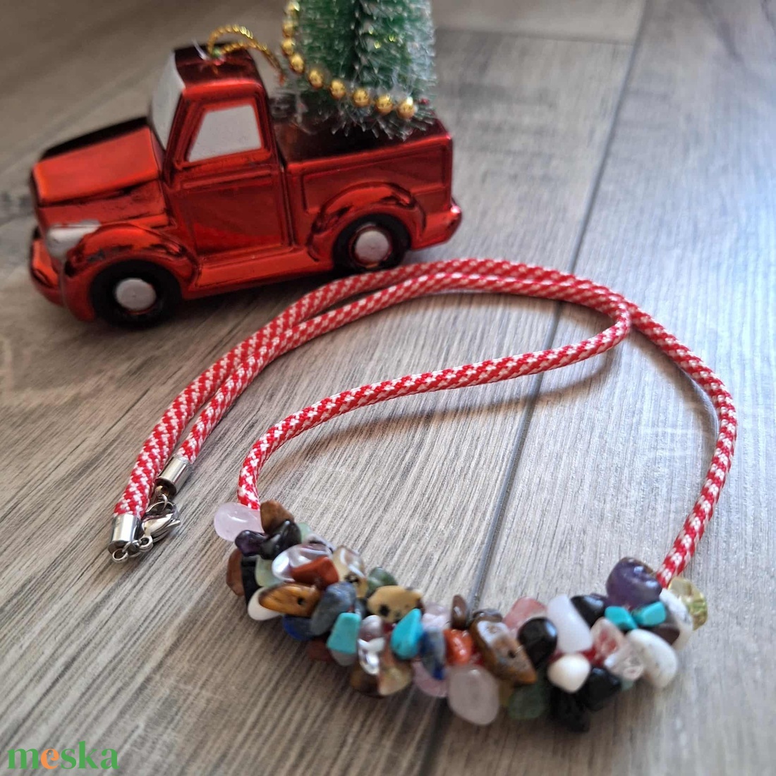 Vegyes ásványi köves nyaklánc  - ékszer - nyaklánc - statement nyaklánc - Meska.hu