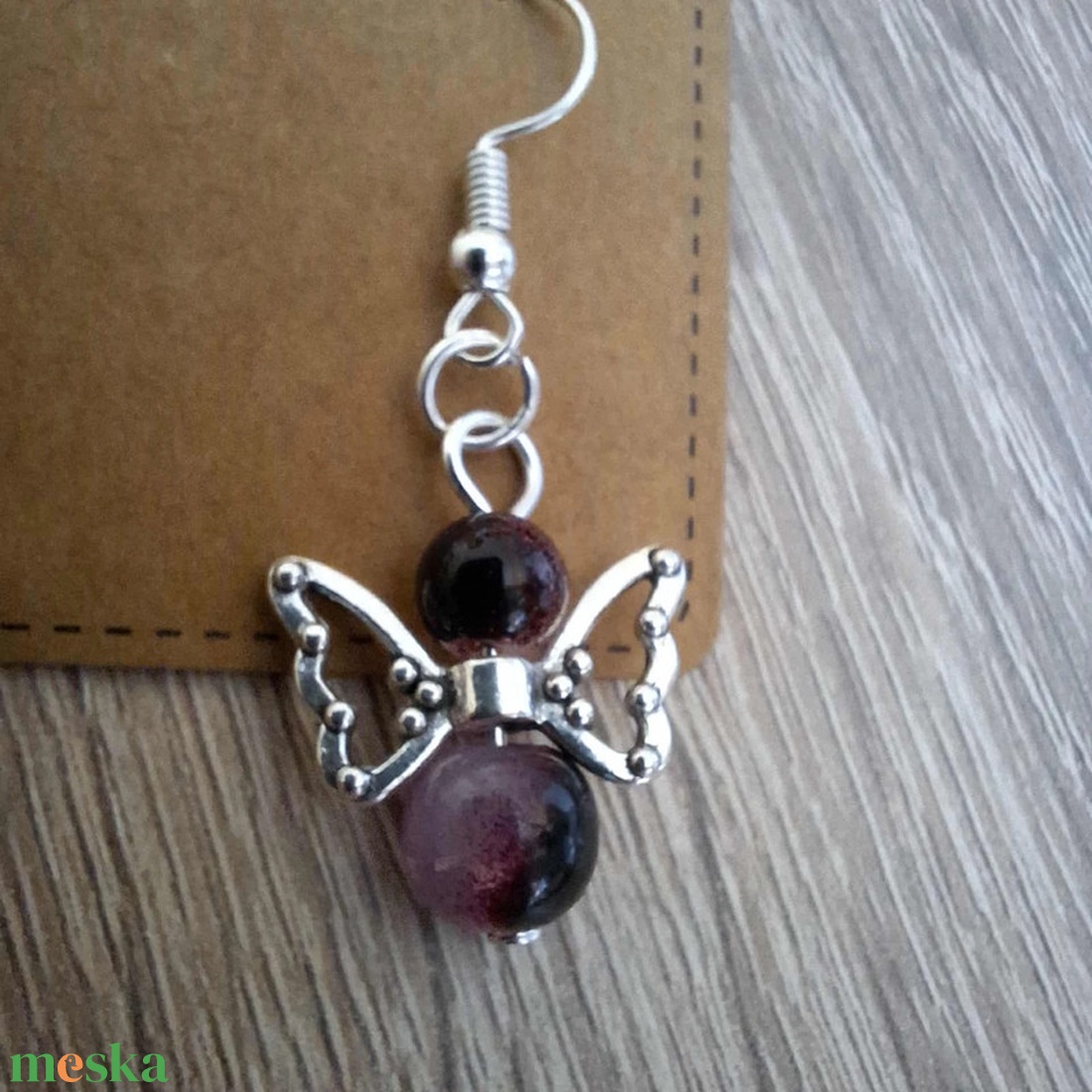 Bájos angyal fülbevaló - ékszer - fülbevaló - lógó fülbevaló - Meska.hu