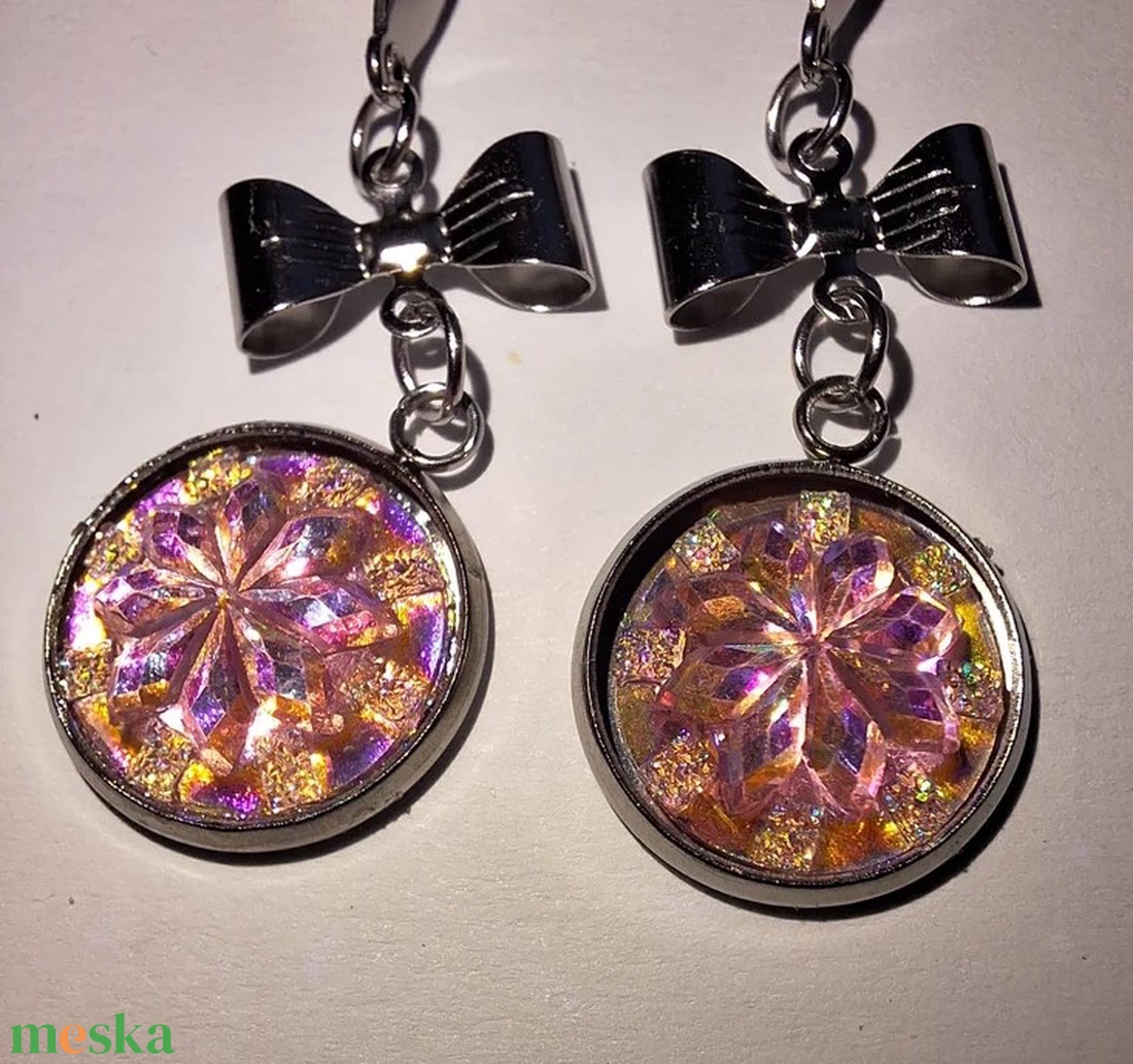 Elegáns masnis fülbevaló 316-os acélból - ékszer - fülbevaló - lógó fülbevaló - Meska.hu