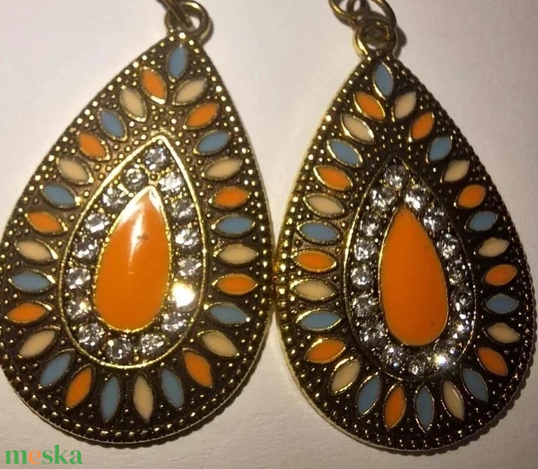 Ragyogó Csillogású Könnycsepp fülbevaló - ékszer - fülbevaló - lógó fülbevaló - Meska.hu